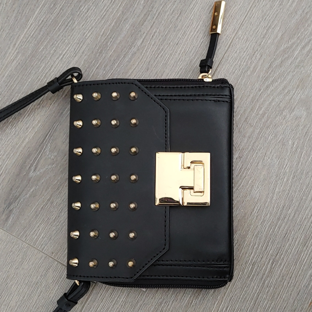 Ivanka Trump mini side bag l black and gold l beautiful l leather l date night l